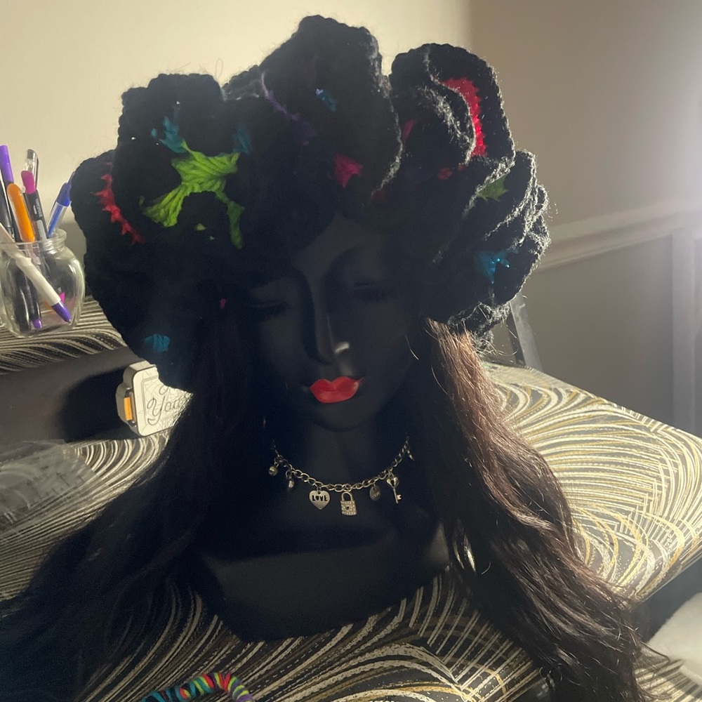 Colorful Crochet Headpiece